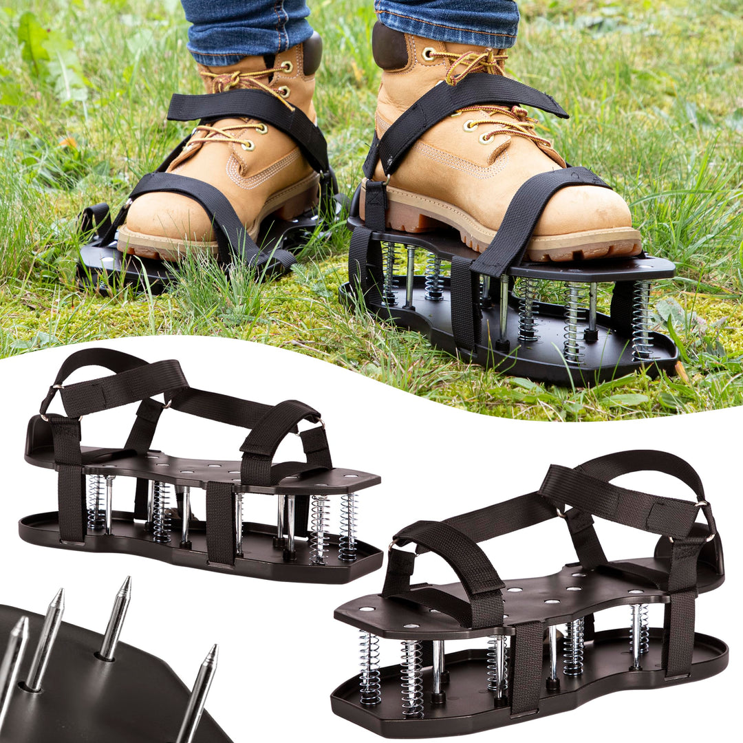 ONVAYA® Rasenlüfter-Schuhe ǀ Doppelsohle mit Federn ǀ passend für die Schuhgrössen 37 bis 47 ǀ mit v