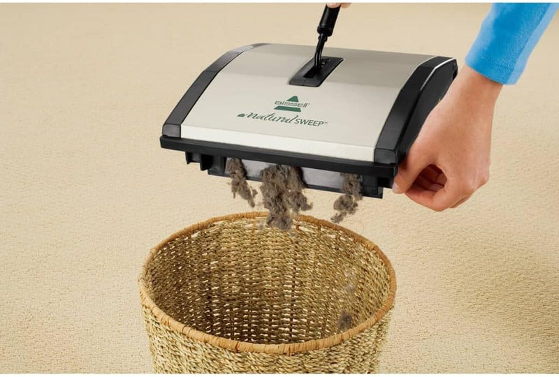 Bissell 92N0N Natural Sweep Kehrer, für Hartböden und Teppiche, kabellos, benötigt keinen Strom Nur