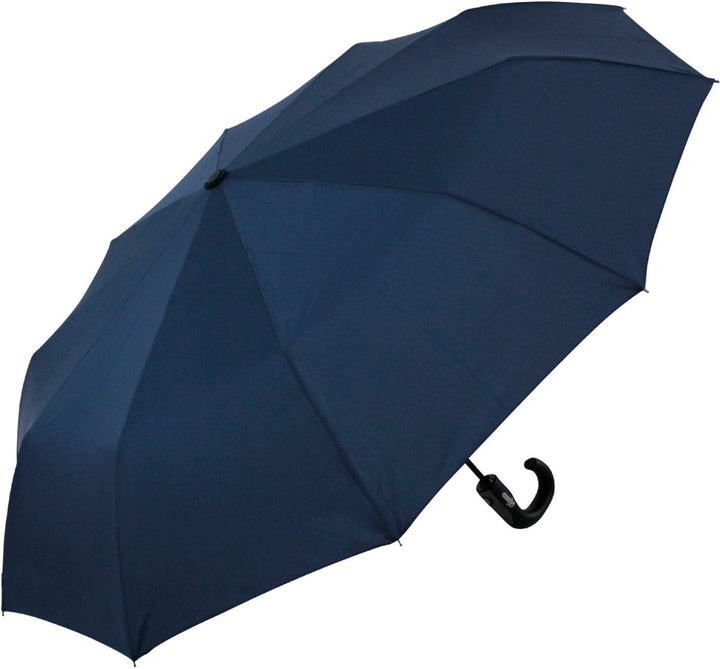 iX-brella Herren Taschenschirm Auf-Zu-Automatik Rundhakengriff Carbonoptik Insignia Blue Carbonoptik