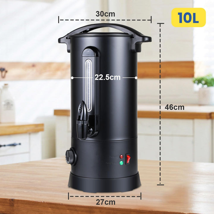 10L Glühweinkocher, 1800W Glühweinkocher mit Zapfhahn Thermostat,Einkochtopf Edelstahl mit Überhitzu