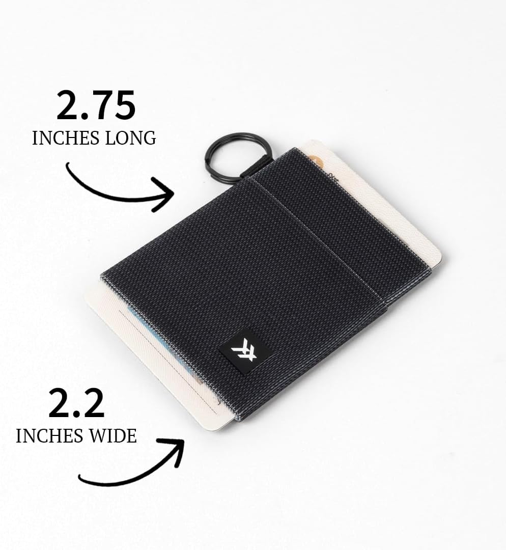 Thread Wallets Schlanke, minimalistische Brieftasche, Kreditkartenetui mit Vordertasche (Einheitsgrö