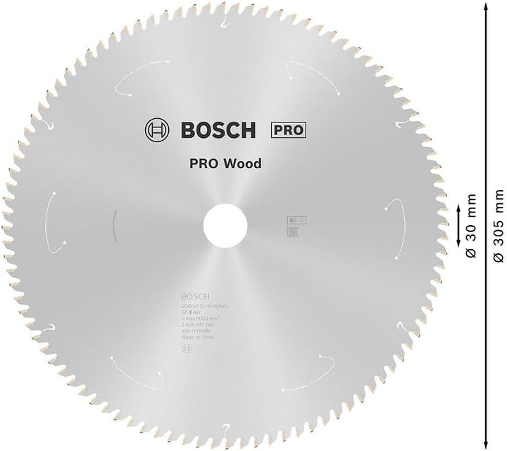 Bosch Professional 1x Kreissägeblatt Standard for Wood (Holz, Sägeblatt Ø 305 x 30 x 2,2 mm, 60 Zähn