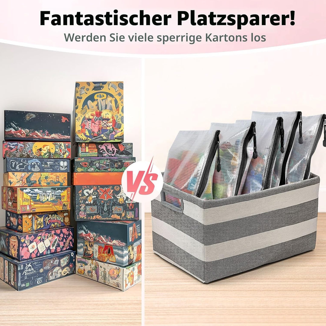 Umriox schwarze Dokumententasche A3+A4+A5+A6+B4+B6, 12 Stück wasserdichte Dokumententasche Reissvers