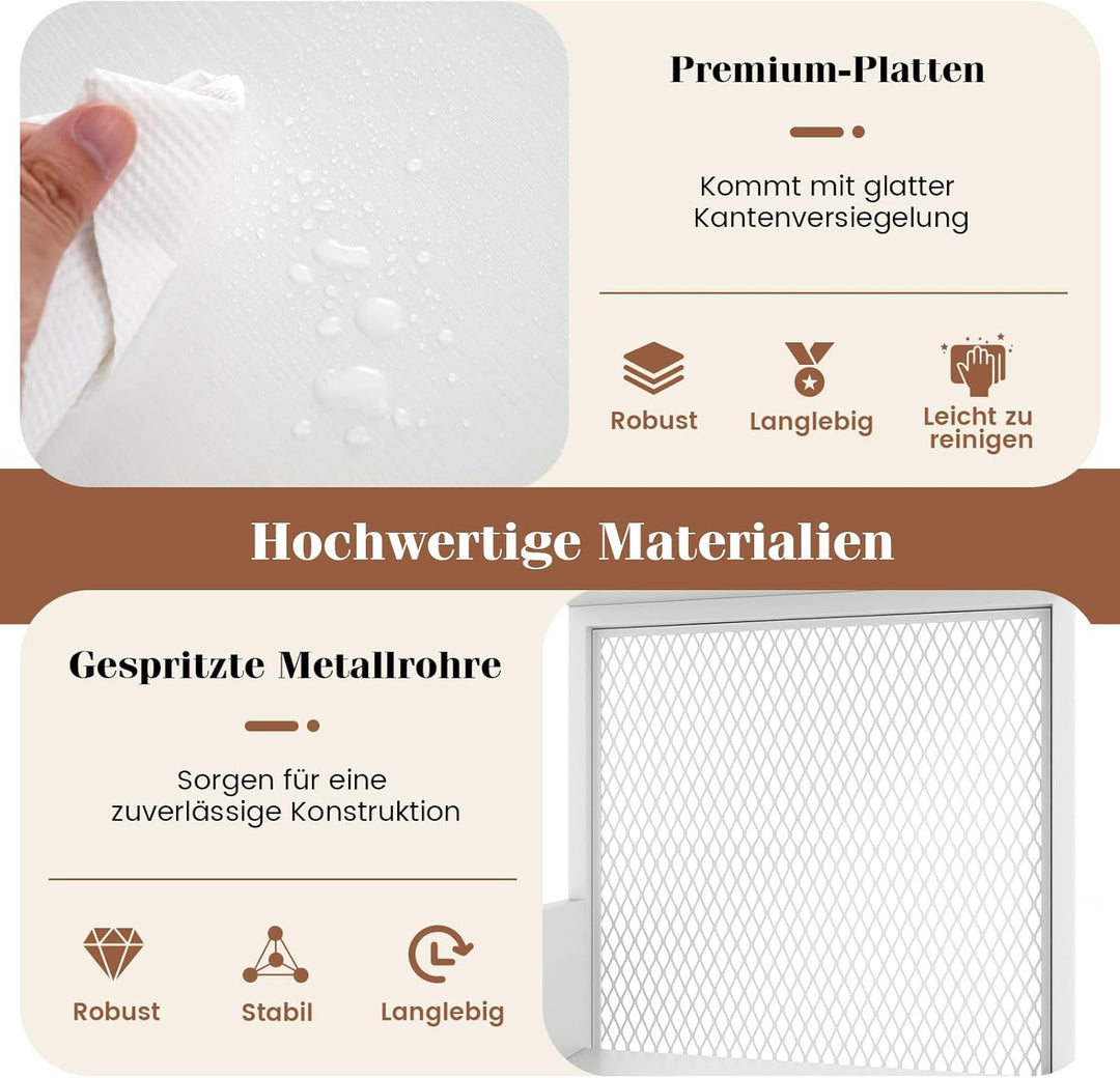COSTWAY 3-stöckiger Plattenspielerständer für bis zu 300 Alben, Grammophontisch mit 3 herausnehmbare