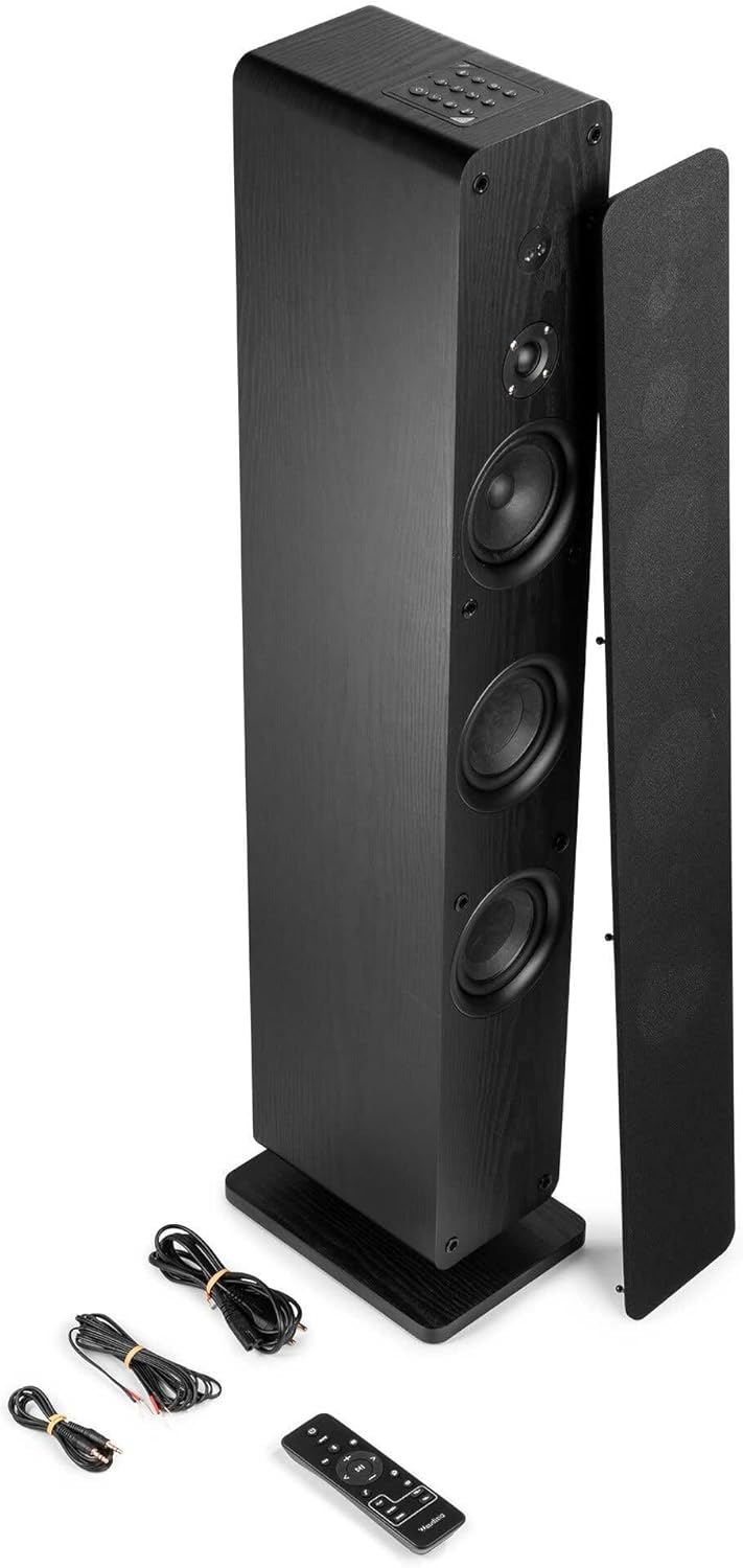 Audizio Arco - Standlautsprecher Aktiv mit Bluetooth - 2er Set - 320 Watt HiFi Lautsprecher Musikanl