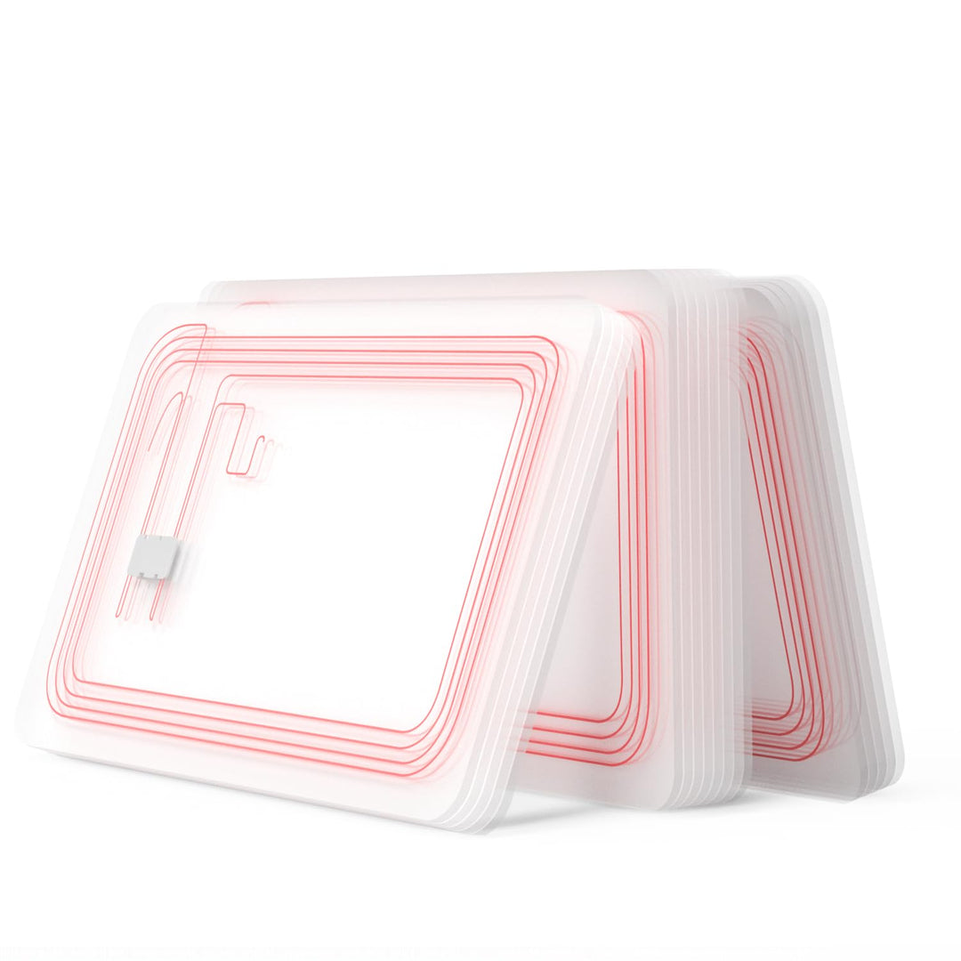 30PCS NFC Tags NTAG215 Transparente Karten, Programmierbare NFC 215 Tag Karten Rewritable CR80, 504