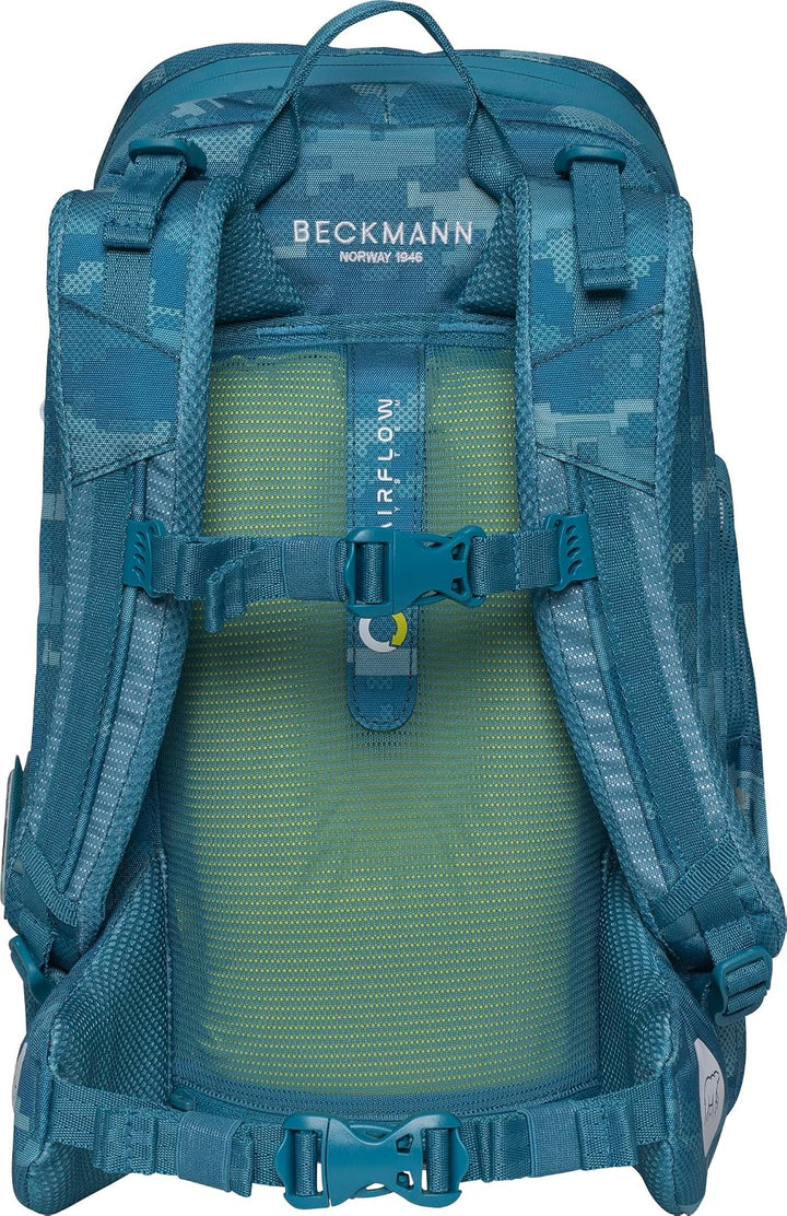 BECKMANN, Schulrucksack-Set Active Air FLX, 6-teilig, Grundschule, inkl. Regenüberzug, 22L Jungle Ga