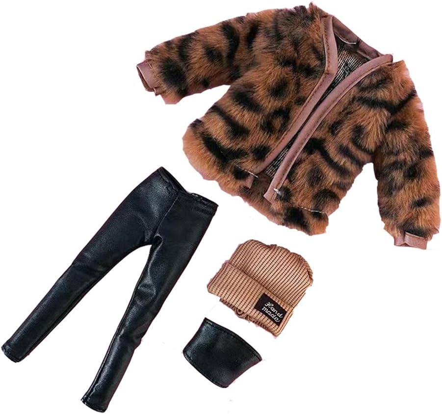 5 Satz Kleider Herbst Kleidung Windjacke + Hosen Schuhe Tasche Mantel Mode Hut Für 29cm Puppen Zubeh