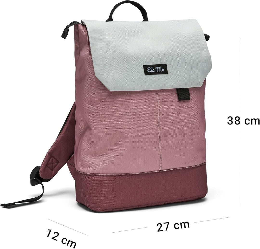Ela Mo Rucksack Damen - Daypack schön u. durchdacht - Laptop Rucksäcke für Frauen - Anti Diebstahl T