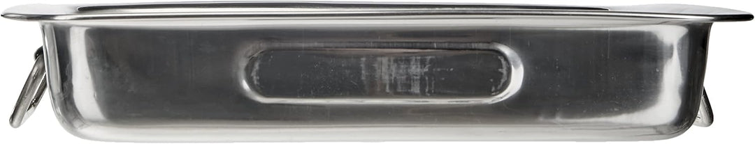 Ibili Bräter mit Griffen 25x19x5,5 cm aus Edelstahl, Silber, 23 cm (Packung mit 2) Silber 25 x 19 x