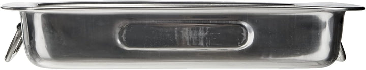 Ibili Bräter mit Griffen 25x19x5,5 cm aus Edelstahl, Silber, 23 cm (Packung mit 2) Silber 25 x 19 x