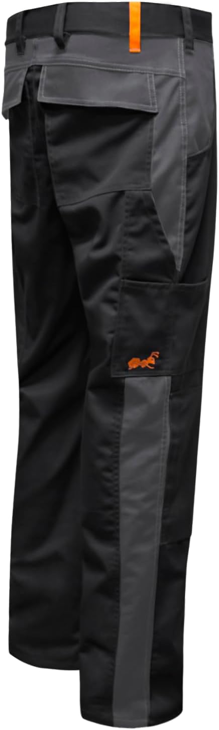 strongAnt Arbeitshose komplett Stretch Männer Berlin Pro Bundhose 42 Schwarz / Grau / 255 G/M², 42 S