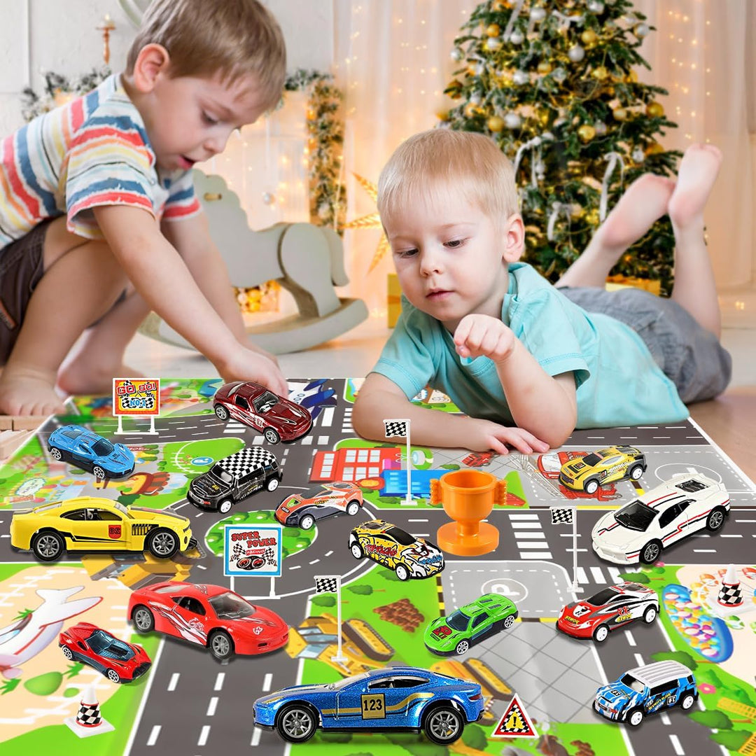 Humairc Auto Adventskalender 2023 Kinder, Adventskalender Rennwagen Jungen 24 Rennwagen Rennautos We