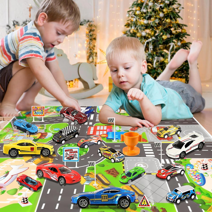 Humairc Auto Adventskalender 2023 Kinder, Adventskalender Rennwagen Jungen 24 Rennwagen Rennautos We