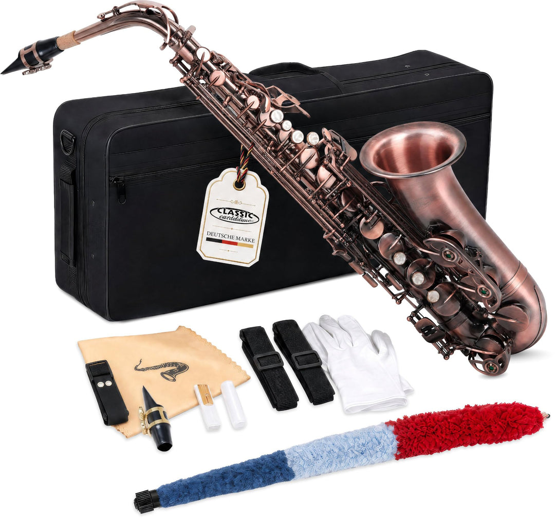 Classic Cantabile Winds AS-450 Eb Altsaxophon Antique Red (Messing, Vintage Lackierung, Hoch-Fis-Kla