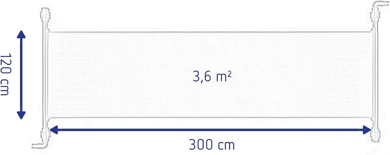 poolomio® Solarmatte 300 x 120 cm | Solarheizung für Pools bis 20m³ | umweltfreundlicher Solarkollek