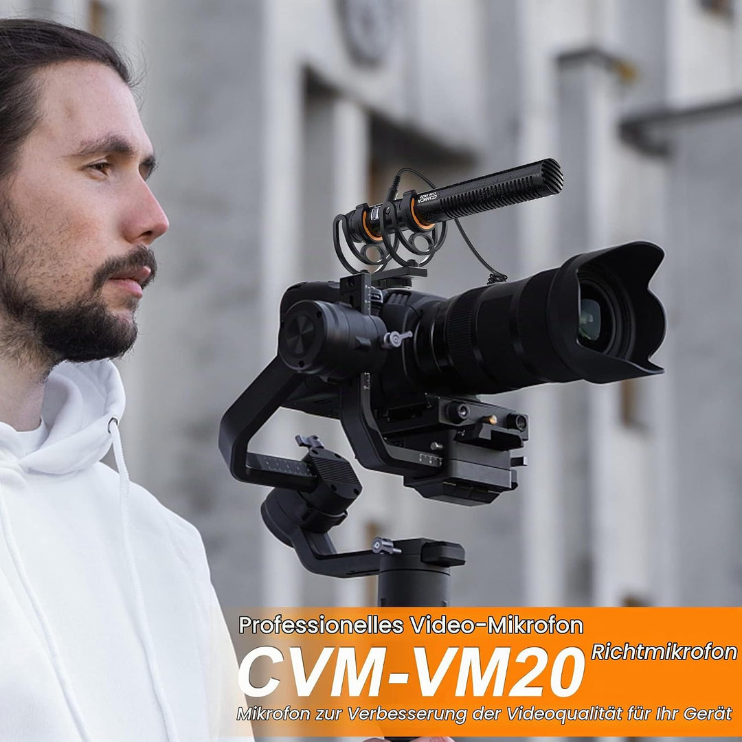 comica VM20 Kamera Mikrofon, Externes Shotgun Mikrofon Super-Kardioid Kondensor Video Mikrofon mit O
