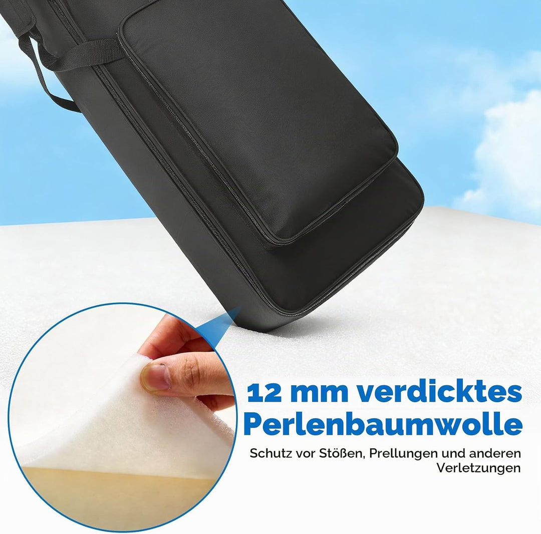 88 Tasten Keyboard Tasche, Tragbare Gigbag Zwei-Möglichkeiten E-Piano Tasche Gepolstert aus 600D Rob
