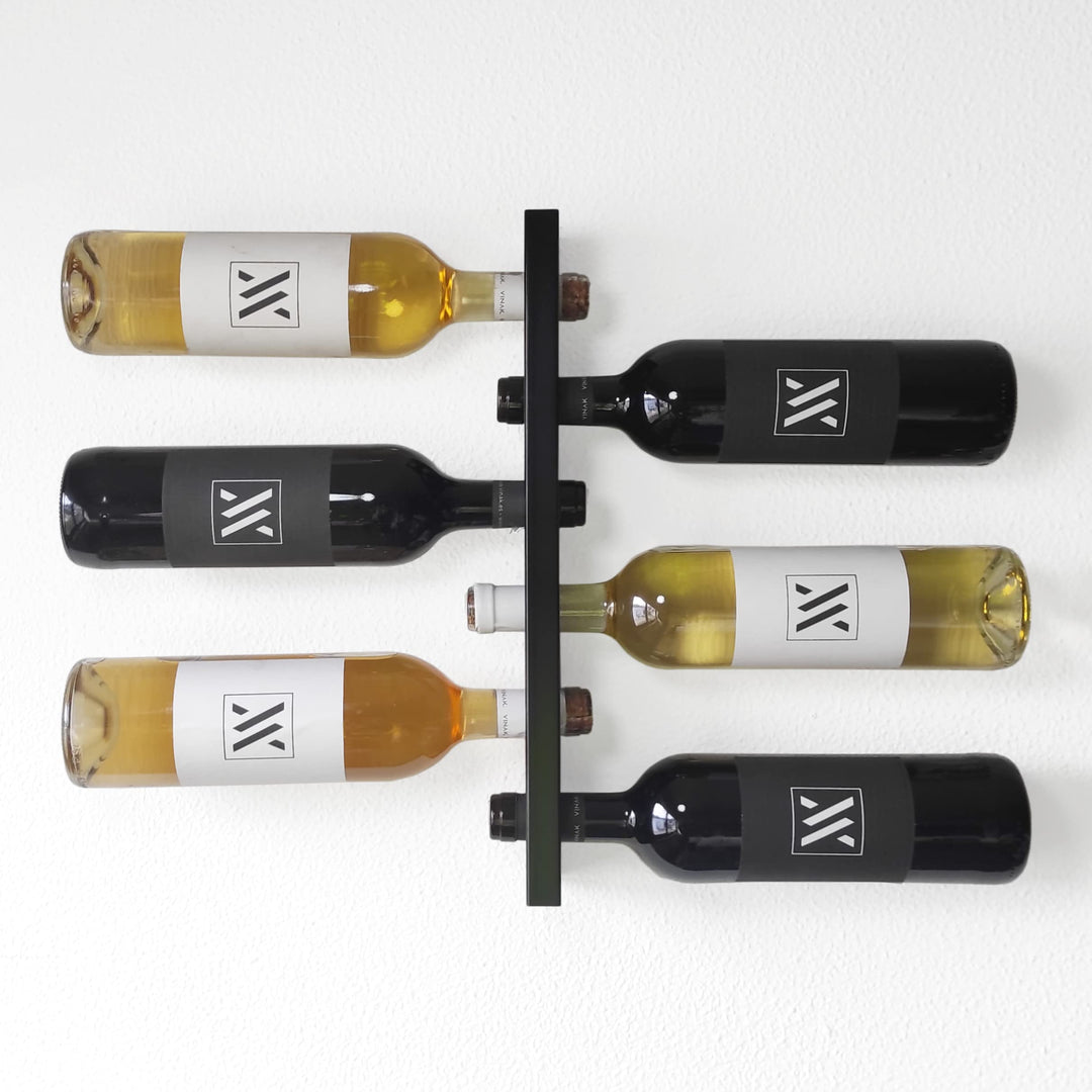 VINAK – Weinregal aus Stahlwand für alle Arten von Weinflaschen | Modernes und minimalistisches Desi