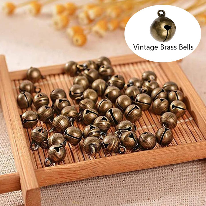 Vintage Bronze Metallglöckchen, 200 Stück Mini Jingle Bell, Schellen Mit Öse, DIY Dekoration Für Sch