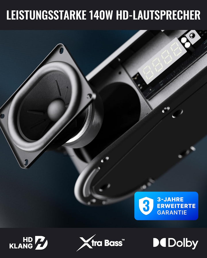 MAJORITY Bowfell Axis Soundbar für tv Geräte | 140W Dolby Audio Soundbar mit Subwoofer | TV Lautspre