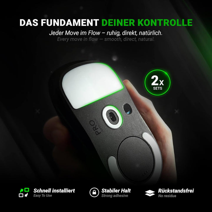 SensoryBoost FPS Glides (2er Set) kompatibel mit Logitech G PRO X Superlight 2, G PRO X2 Superstrike