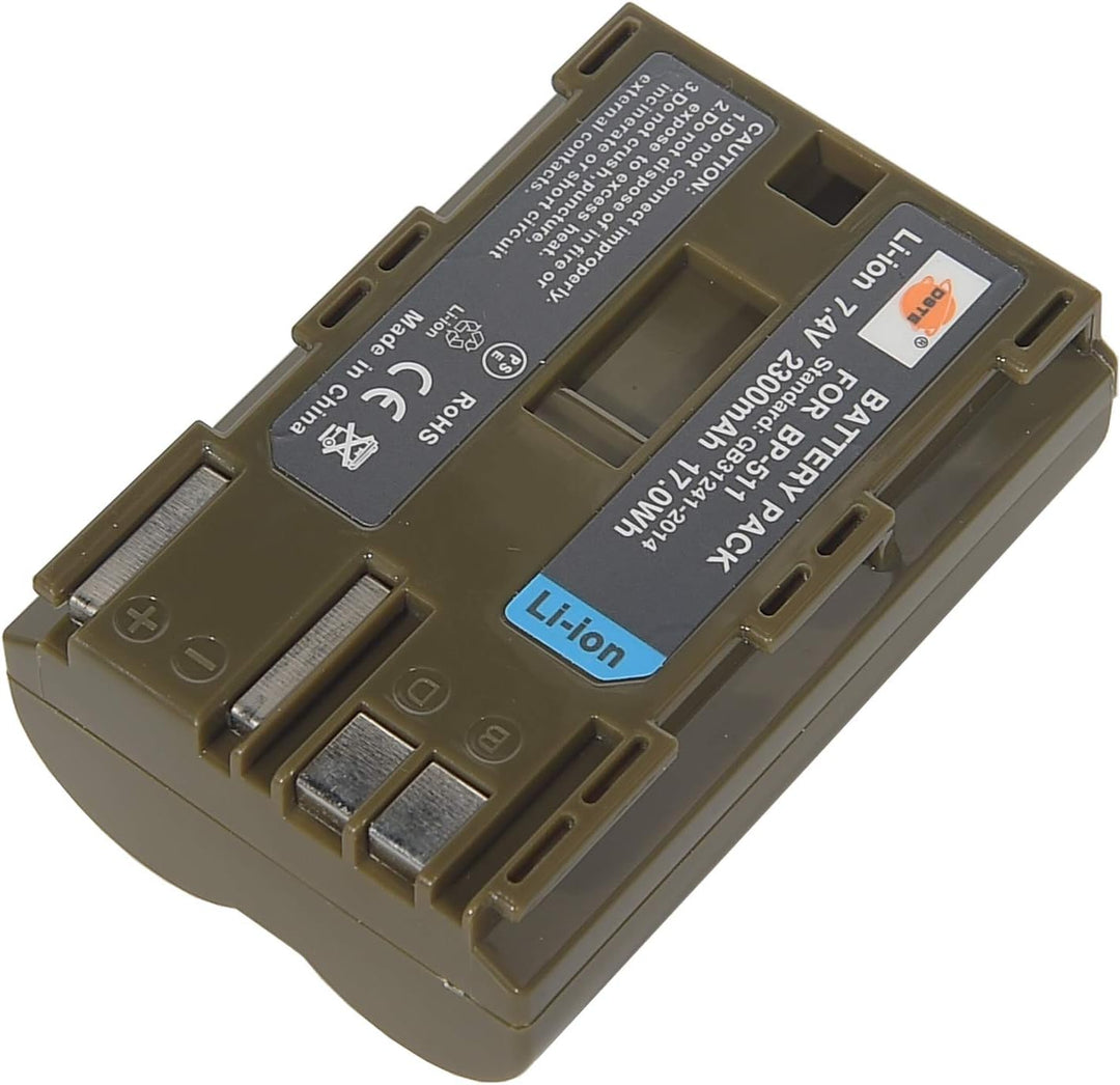 DSTE®（2 Pack） Ersatz Batterie und DC19E Reise Ladegerät Compatible für Canon BP-511 BP-511A EOS 10D