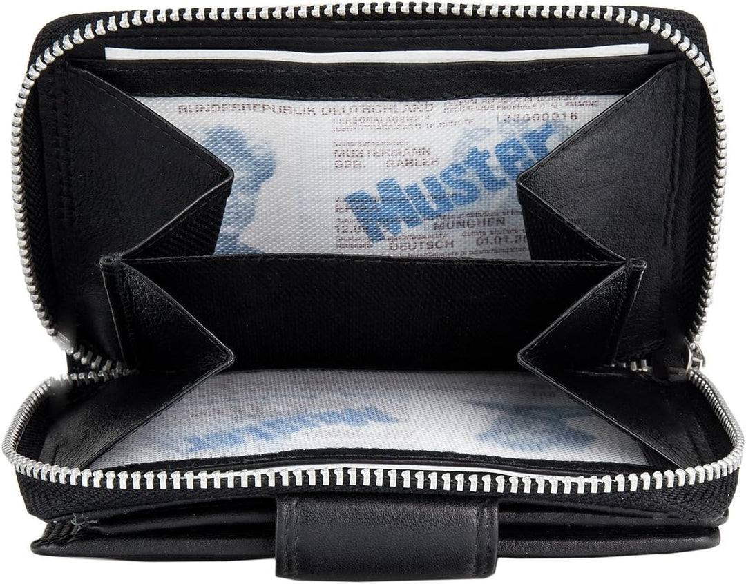 Greenburry Spongy Nappa RV-Schlossbörse Portemonnaie Geldbeutel Damen Geldbörse Leder 973 Bordeaux,