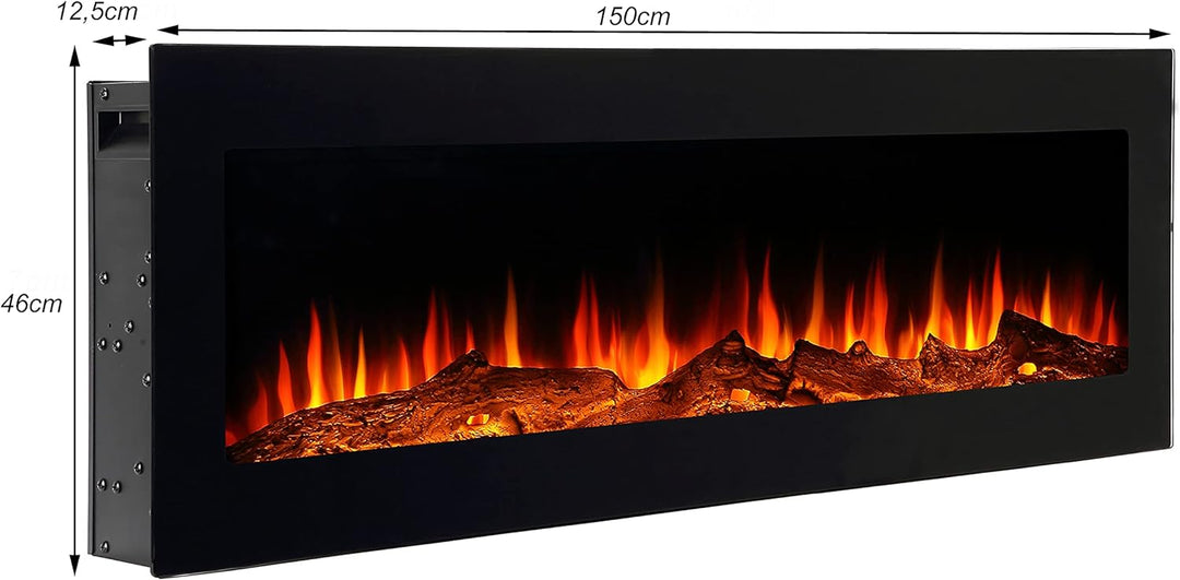 EL Fuego® Elektrokamin Bozen AY6194 Einbaukamin 150cm
