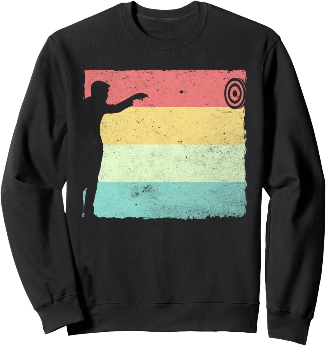 Vintage Darts Pfeil Dartscheibe Dart Sweatshirt