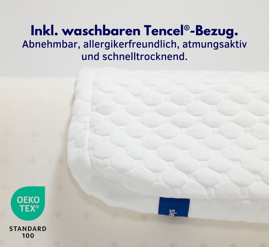 sleepi® Comfort | Nackenstützkissen für Rückenschläfer | 70 x 40 x 11cm | Optimale Druckentlastung d