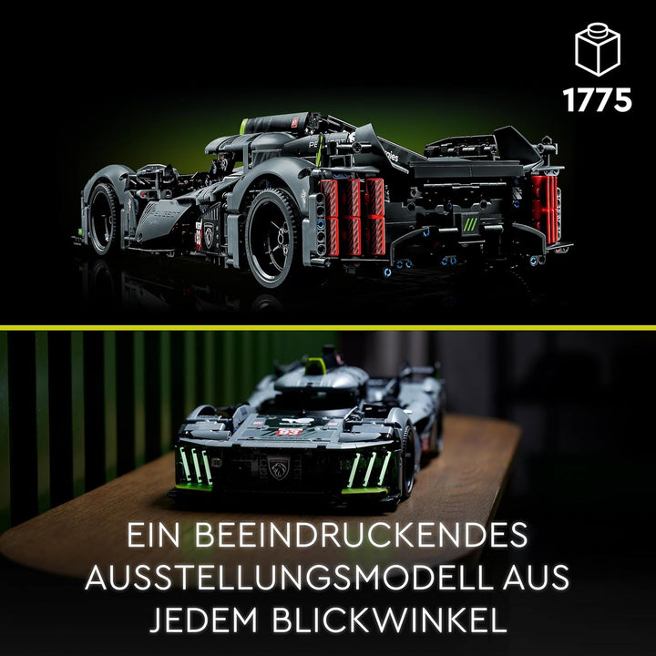 Lego 42156 Technic Peugeot 9X8 24H Le Mans Hybrid Hypercar, legendärer Rennwagen, Modellauto-Bausatz