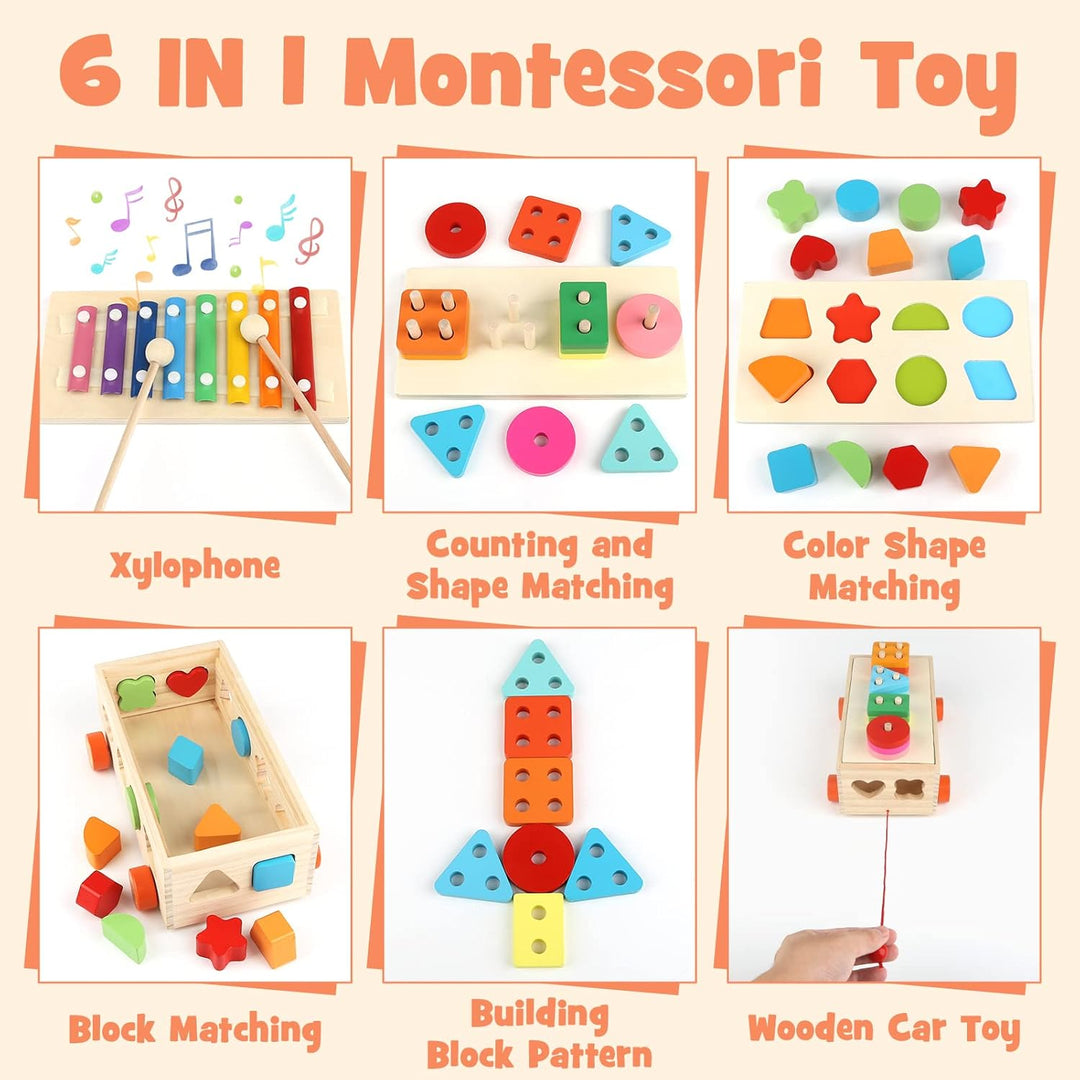 Vanplay Kinderspielzeug Montessori Spielzeug Holzspielzeug Xylophon Motorikspielzeug Bauklötze Baby