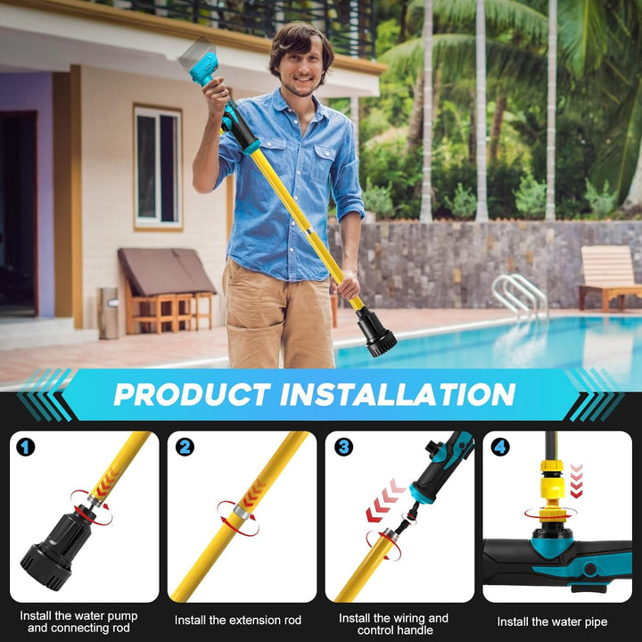 Akku Regenfasspumpe, kompatibel mit Makita 18V-Akku (ohne Batterie), 90 l/min Durchfluss, tragbare s