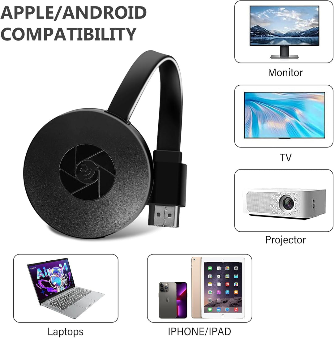 Miracast HDMI Dongle Wireless WiFi Display Adapter für Android/OS/Windows/iPad und Telefon, PC zu HD