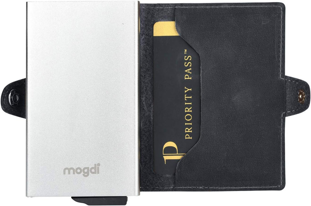 Duo Black Premium Herren Portmonee RFID Schutz Kartenetui Business Geldbörse feinstes A++ Echtleder