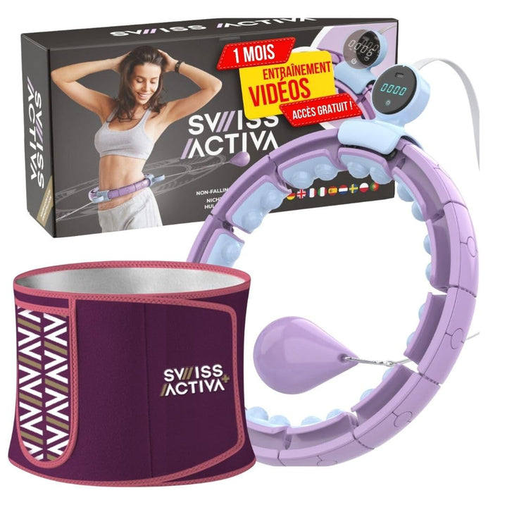 Swiss Activa+ Leiser Hula-Hoop-Reifen mit Taillentrainer S6+ mit Taillentrimmer, S6+ mit Taillentrim