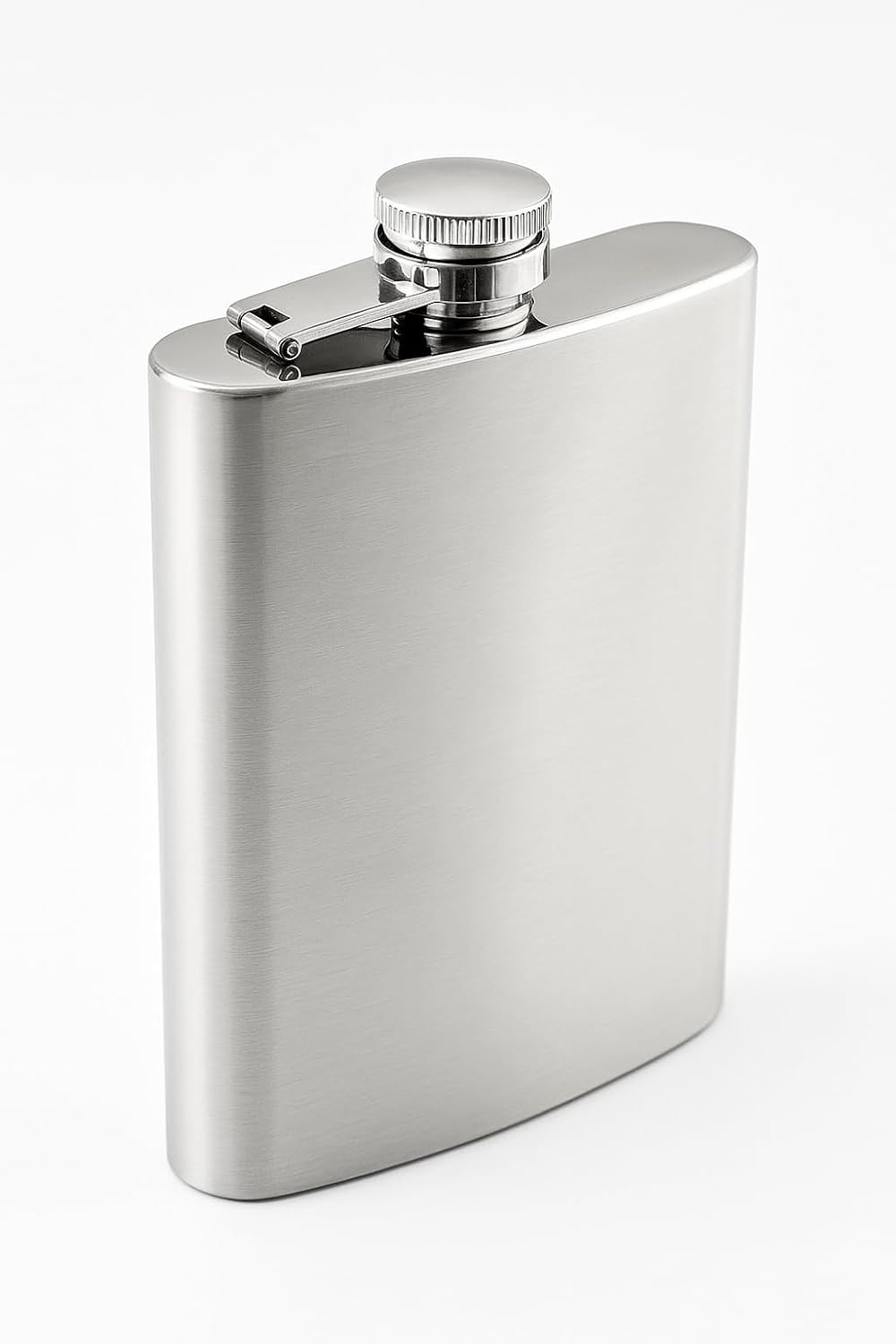 Edelstahl Flachmann, 300 ml, silber, matt, gebürstet, in Geschenkbox