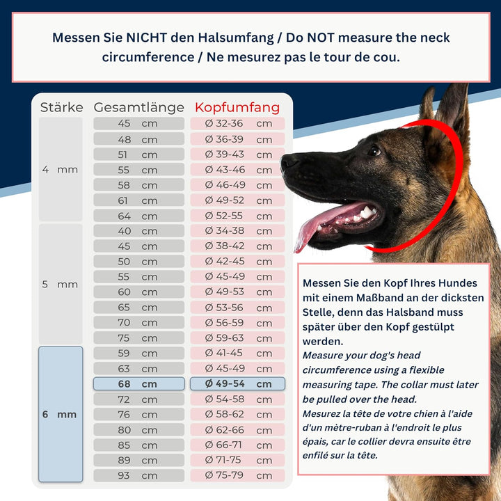 rostfreier Kettenwürger mit Zugstop zum Hundetraining - Hundehalsband Hundekette aus Edelstahl - lan