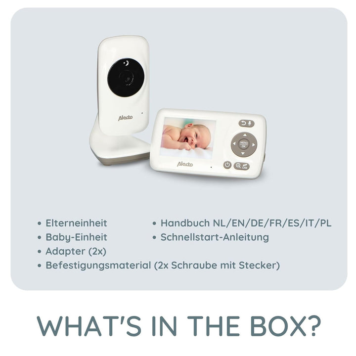 Alecto DVM-71 Babyphone mit Kamera - Grosse Reichweite (bis zu 50 m im Innenbereich - bis zu 300 m i