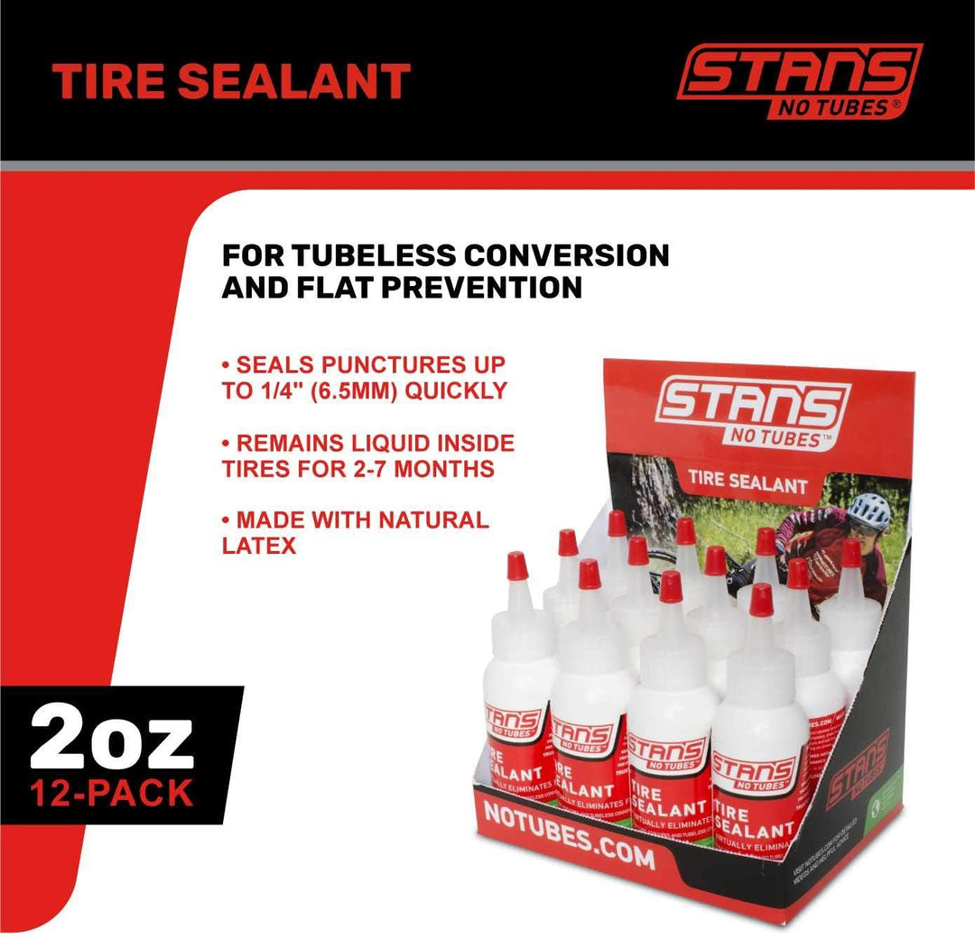 NOTUBES Reifendichtmittel Display Box bleibt 2-7 Monate im MTB Reifen 2 oz Schwarz, Schwarz