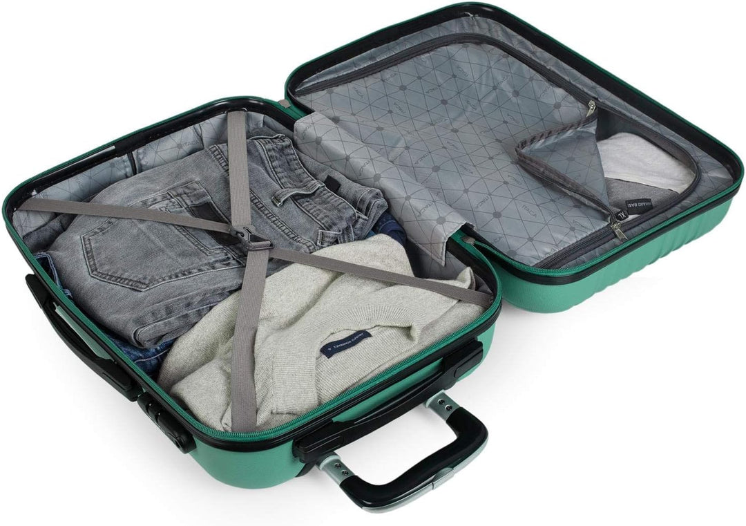 ITACA - Trolley Handgepäck Cabin Trolley Koffer Reisekoffer Hartschalenkoffer mit Zahlenschloss - Ka