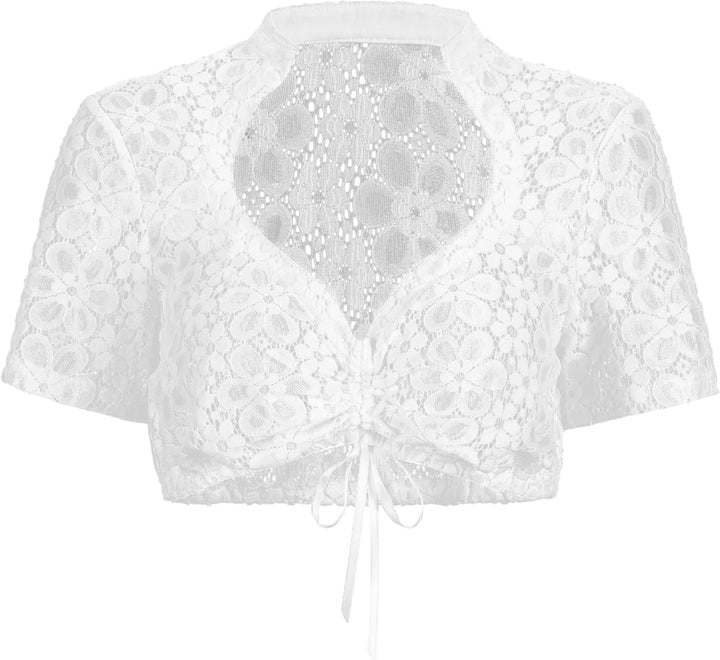 Dirndlbluse Hochgeschlossen,Exklusive Trachtenmode Dirndlbluse Langarm Dirndlbluse Weiss Spitze Trac