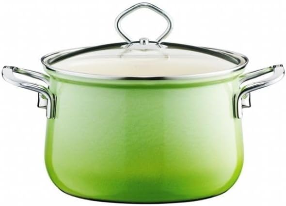 Riess, 0558-036 Geschirr-Set 5-teilig, NOUVELLE, SMARAGD, bestehend aus: Fleischtopf mit Glasdeckel