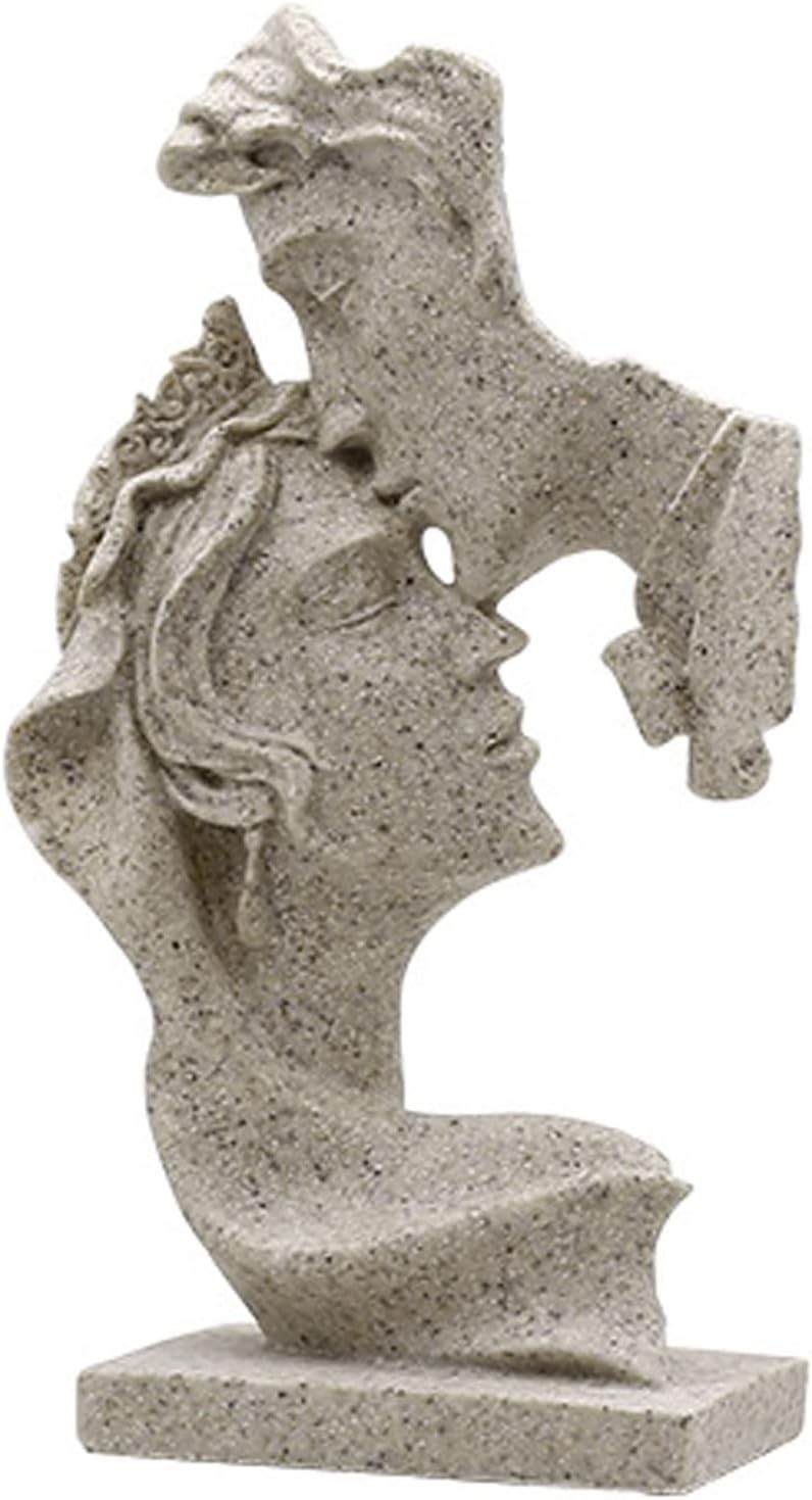 PIGPIGFLY Liebeskuss Statue,Abstrakte Skulptur,Deko Figuren, Deko Wohnzimmer Modern Zum Hinstellen,