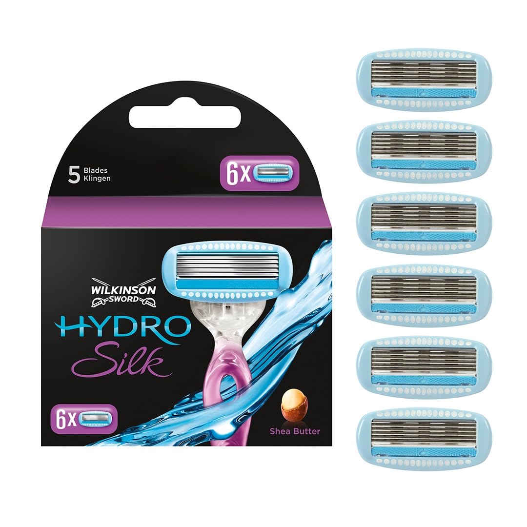 Wilkinson Hydro Silk Rasierklingen für Damen Rasierer, 6 Stück 6 stück (1er Pack), 6 stück (1er Pack