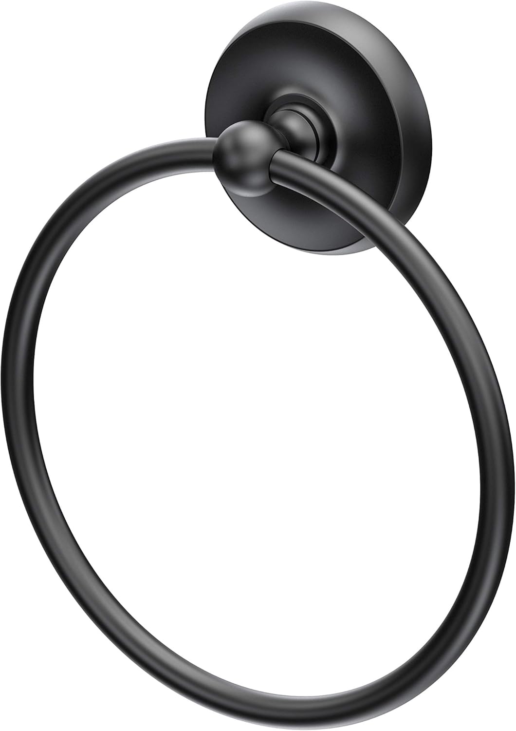 Gatco Designer II Handtuchring schwarz matt zur Wandmontage 16,5 cm Gesicht Handtuchring für Badezim