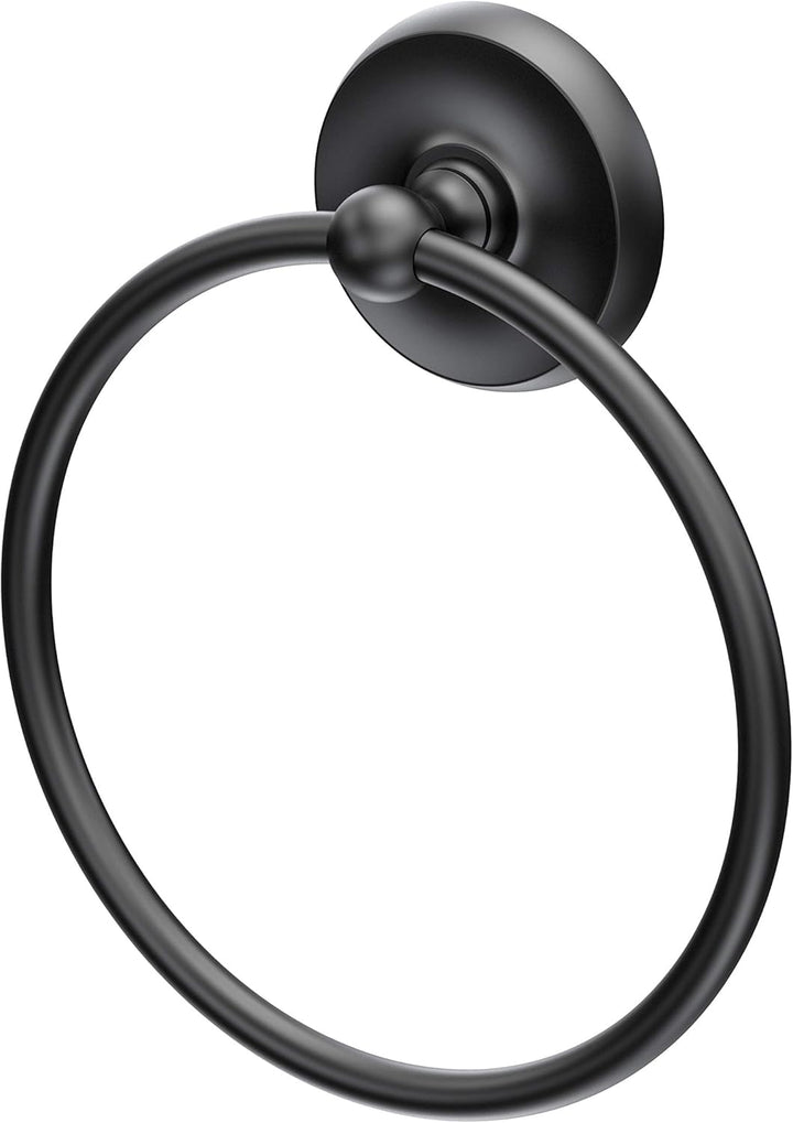Gatco Designer II Handtuchring schwarz matt zur Wandmontage 16,5 cm Gesicht Handtuchring für Badezim