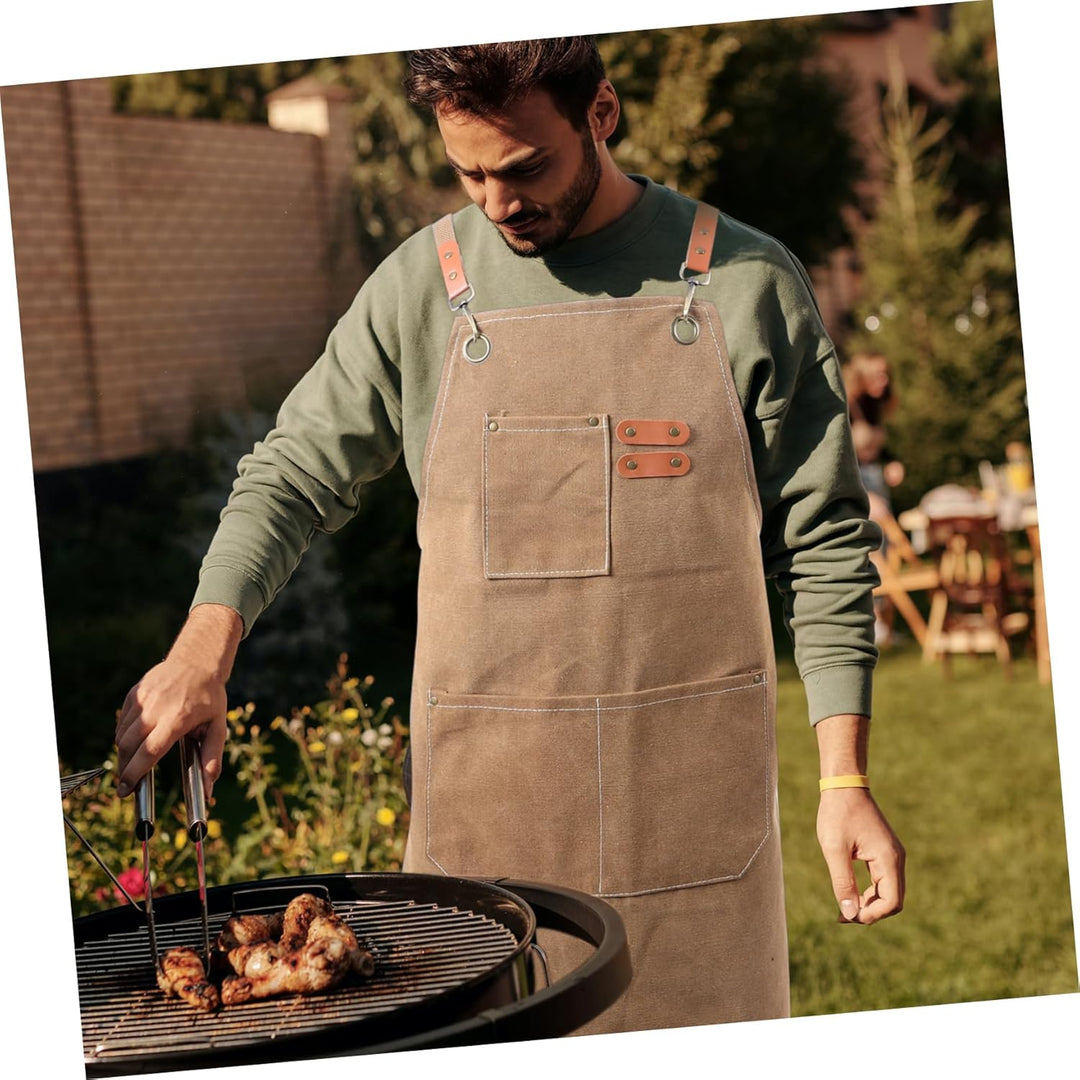 Housoutil Camping-grillschürze Männer Pu-lederschürzen Kochschürze Arbeitsschürze Latzschürze Zum Sc