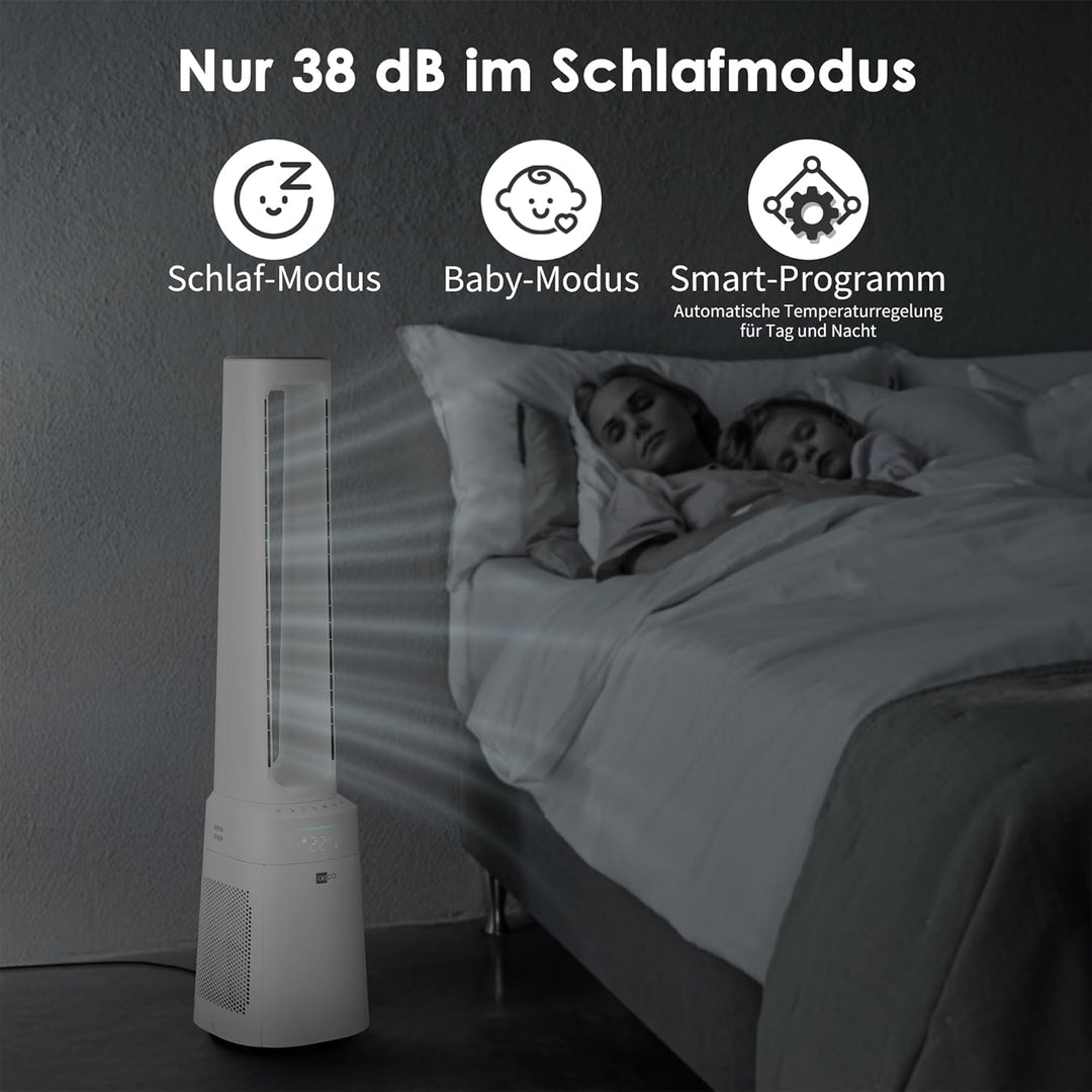 aeco H13 HEPA Filter für aeco AirX Guard 2-in-1 Turmventilator, für Midea MFP-120i (BL) 2 in 1 Turmv